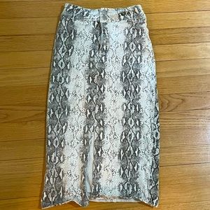 Snake print skirt